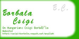 borbala csigi business card
